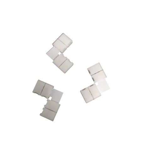 Kit 3 Conectores Taschibra A47 90° L 2 Fios P/ Emenda de Fita Led Slim