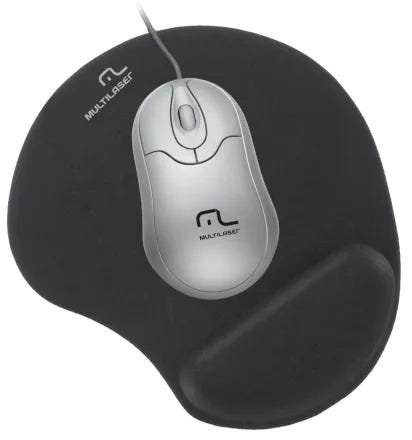 Mouse Pad Gel Preto Multilaser - AC024