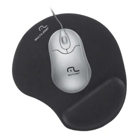 Mouse Pad Gel Preto Multilaser - AC024