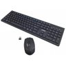 Kit Teclado e Mouse Wireless Preto Feasso - 2