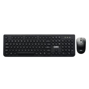 Kit Teclado e Mouse Wireless Preto TM410 Oex