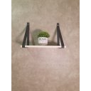 Ver imagem 1 de Prateleira Mdf 60x20cm Par de Alças Reforçadas, 2,5cm de Largura:preto/1 Unidade