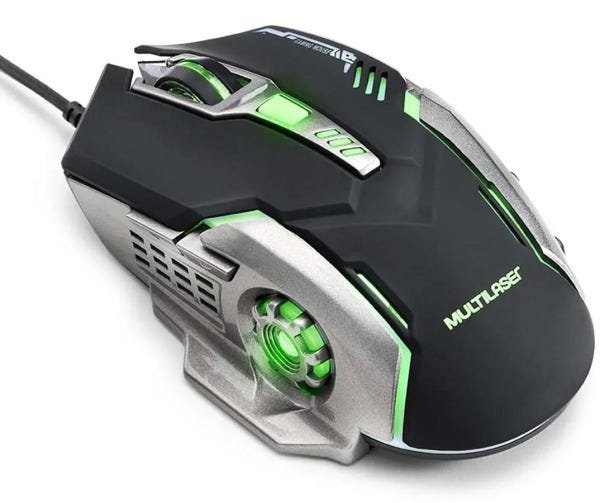 Mouse Gamer 2400DPI 6 botões preto/grafite MO269 - 2