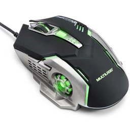 Mouse Gamer 2400DPI 6 botões preto/grafite MO269 - 2 Mouse Gamer 2400DPI 6 botões preto/grafite MO269 - 2