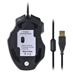 MOUSE GAMER VX GAMING BLACK WIDOW 2400 DPI AJUSTAVEL E 06 BOTÕES PRETO COM AZUL USB - GM104 - 9