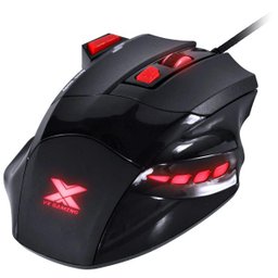 MOUSE GAMER VX GAMING BLACK WIDOW 2400 DPI AJUSTAVEL E 06 BOTOES PRETO COM VERMELHO USB - GM102 - 1