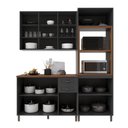 Ver imagem 4 de Armário de Cozinha Modulada Compacta Fidelitá Nara 100% MDF 3 Peças 190cm 10 Portas 2 Gavetas com