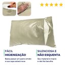 Ver imagem 5 de 2 Fronhas Protetoras Cor Bege Napa Premium Hospitalar Velcro