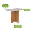 Ver imagem 5 de Conjunto Sala de Jantar Mesa Celebrare 120 Tampo Vidro Off White com 4 Cadeiras Apogeu - Lopas Amend