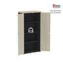 Ver mais imagens de Armario Alto 02 Portas Pivotante 79,2cm x 161,1 Cinza/Castanheira/Preto
