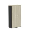 Ver imagem 3 de Armario Alto 02 Portas Pivotante 79,2cm x 161,1 Cinza/Castanheira/Preto
