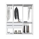 Ver imagem 5 de Guarda Roupa Closet Modulado Crpro-CLO006 4 Gavetas 6 Prateleiras MDP 160cm Branco