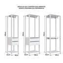 Ver imagem 6 de Guarda Roupa Closet Modulado Crpro-CLO006 4 Gavetas 6 Prateleiras MDP 160cm Branco