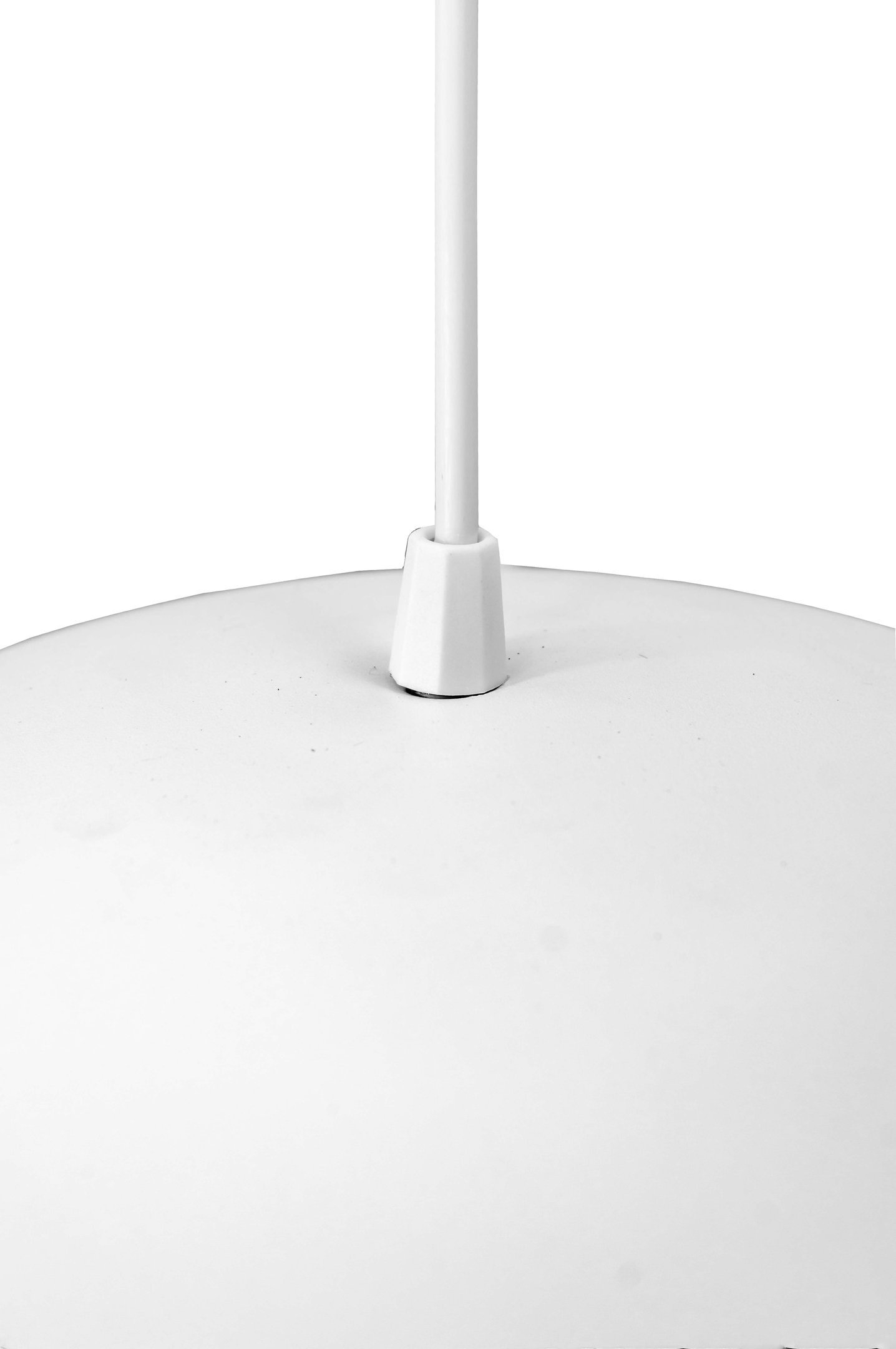 Pendente Alumínio Meia Esfera 30cm Branco c/ Cobre Duplo na Canopla Retangular de 45cm Preta - 3
