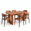 Ver imagem 3 de Conjunto de Jantar com Mesa Tali 180cm e 6 Cadeiras Ema CabeCasa MadeiraOriginals Marrom