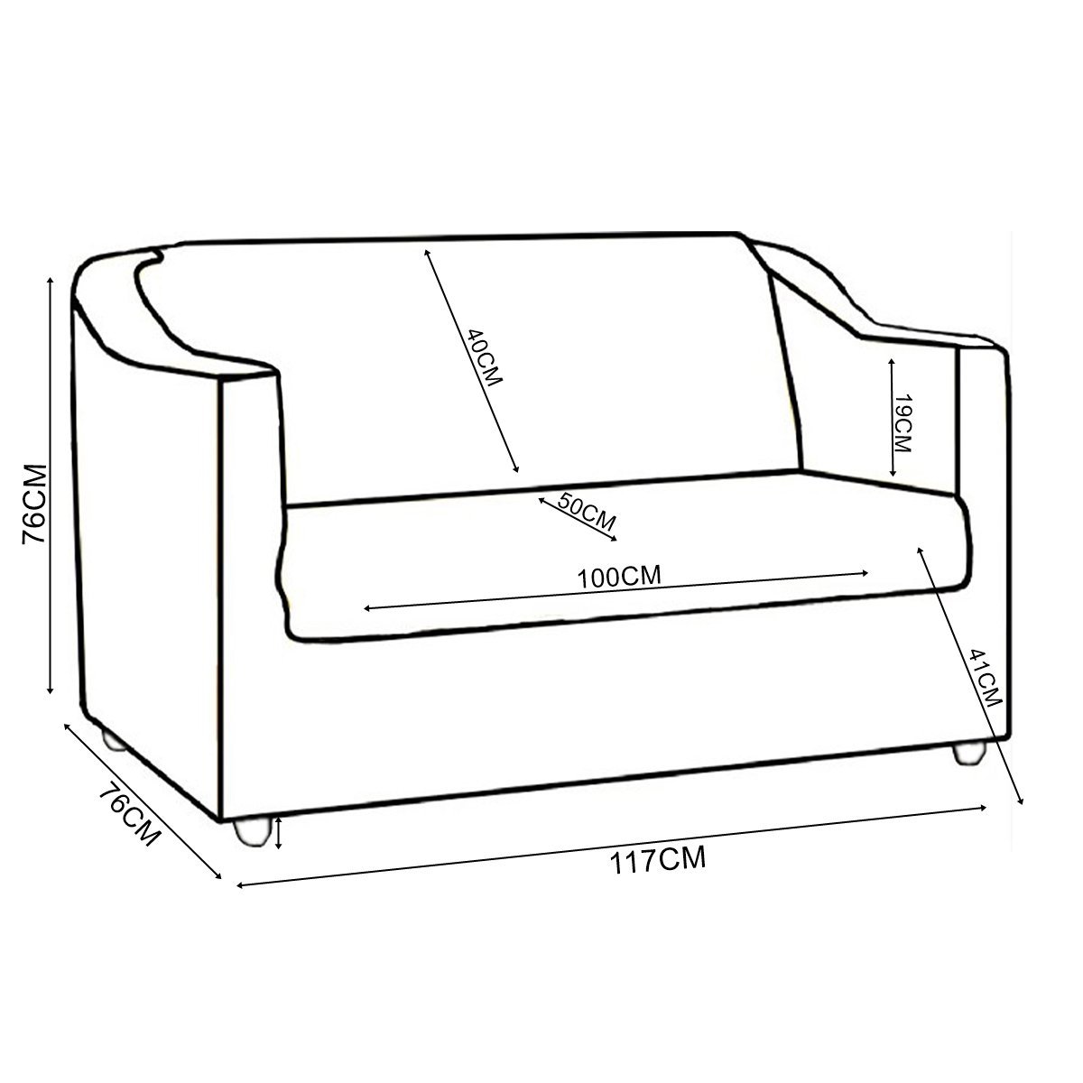 Kit Namoradeira Reforçada + 2 Poltronas Decorativas Para Recepção Escritório Suede Cores Pés Cromado - 10