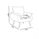 Ver imagem 2 de Kit C- 02 Poltronas Opala Luxo Suede Azul Marinho