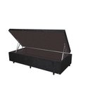 Ver imagem 2 de Base Box Baú Solteiro Luxo Blindado AColchoes Suede Preto 49x88x188