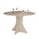 Ver imagem 2 de Mesa de Jantar Redonda Elisa 4 Lugares 80x80 Base em X em Mdf - Off White