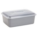 Ver imagem 1 de Pote Grande Container 3L com Tampa Transparente - Vasilha Container Versátil Retangular de Plástico 
