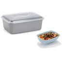 Ver imagem 2 de Pote Grande Container 3L com Tampa Transparente - Vasilha Container Versátil Retangular de Plástico 
