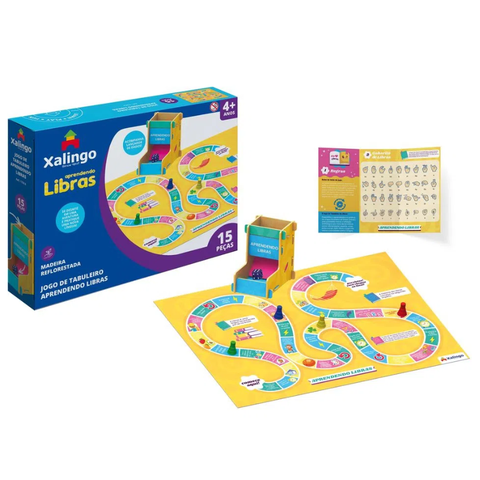 Jogo de Tabuleiro Aprendendo Libras Xalingo