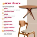 Ver imagem 6 de Sala de Jantar Mesa Ballare 135cm Tampo Laminado Redondo com 4 Cadeiras Solaris Gold