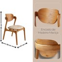 Ver imagem 3 de Sala de Jantar Mesa Ballare 135cm Tampo Laminado Redondo com 4 Cadeiras Solaris Gold
