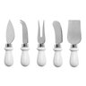 Conjunto de Facas Oxford para Queijo, Mármore Branco 5 Peças - 1