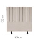 Ver imagem 3 de Cabeceira Estofada Cama Box Solteiro Carla 90cm com Frame Suede:bege