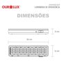 Kit 6 Luminárias Luz Emergência 30 Superleds Bivolt Ourolux - 4