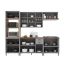 Ver imagem 3 de Armário de Cozinha Modulada Completa Fidelitá Nara 100% MDF 5 Peças 270cm 14 Portas 2 Gavetas com