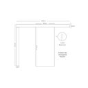 Ver imagem 3 de Porta de Correr Madeira 215x90cm Sobrepor Reversível Melamínico MGM Abertura Direita Marrom/Mogno