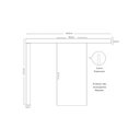 Ver imagem 3 de Porta de Correr Madeira 215x90cm Sobrepor Reversível Melamínico MGM Abertura Direita