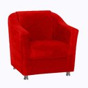Ver imagem 2 de Kit 2 Poltronas Bia P/ Sala de Estar Consultório Clinica Hospital Recepção Suede Vermelho-Decor Elit