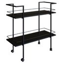 Ver imagem 1 de Carrinho Bar Industrial com Rodizios P1036 Preto Pp Milani Store