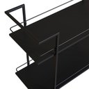 Ver imagem 5 de Carrinho Bar Industrial com Rodizios P1036 Preto Pp Milani Store