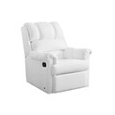 Ver imagem 1 de Poltrona Reclinável P/ Sala Vermont Classic Zero Wall Giro e Balanço Courano Branco - Probel