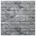 Ver imagem 2 de Placa Tijolinho Parede Papel Painel 3d Tijolo Cinza Auto Adesivo 77x70cm Revestimento Espuma Autocol