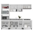 Ver imagem 4 de Cozinha Amara Armários Aéreos Porta Vidro Torre Quente Balcões 4 Gavetas Branco/Creme 250785