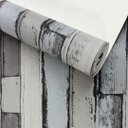 Ver imagem 1 de Papel de Parede Madeira Demolição Cinza Vinilico Lavável+ Cola para Aplicação