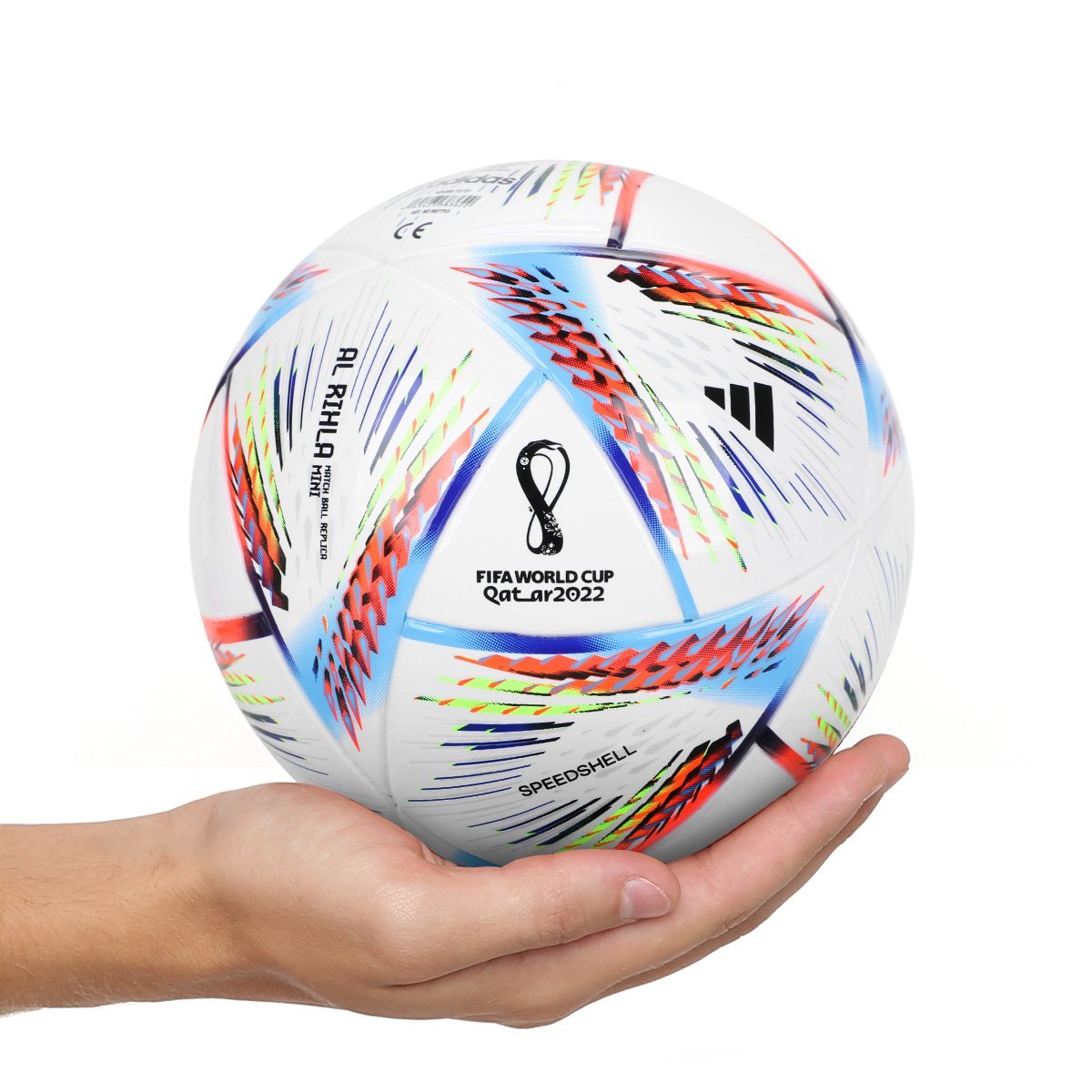 Bola Futebol Campo Adidas Al Rihla Copa Do Mundo 2022 C/Caixa Branco e Azul