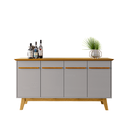 Ver imagem 2 de Aparador Buffet Opala Naturalle/off White - Bechara Móveis