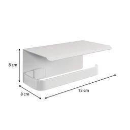 Kit Acessório para Banheiro Branco 6 Peças C/suporte Celular - 3