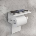 Ver imagem 2 de Kit Acessório para Banheiro Branco 6 Peças C/suporte Celular