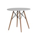 Ver imagem 2 de Conjunto Mesa Redonda Eiffel Branca 70cm com 4 Cadeiras Saarinen Preta