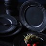 Conjunto com 6 Pratos Raso Gabbro Preto Matte Ø 24,8Cm - 2