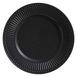 Conjunto com 6 Pratos Raso Gabbro Preto Matte Ø 24,8Cm - 1