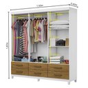 Ver imagem 5 de Guarda-roupa D22 6 Portas 6 Gavetas com Espelho e Pés