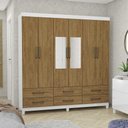 Ver imagem 2 de Guarda-roupa D22 6 Portas 6 Gavetas com Espelho e Pés